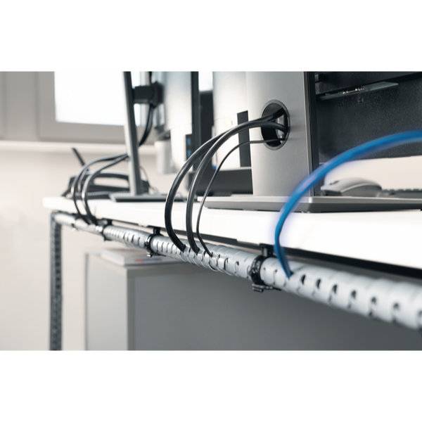 HellermannTyton Schutzschlauch längsgeteilt 27 mm grau - 161-64405 (HWPP25/2-GY)-2