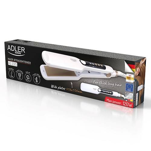 Piastra per capelli Adler AD 2325 con display LCD e rivestimento in ceramica - 7 impostazioni di temperatura-5