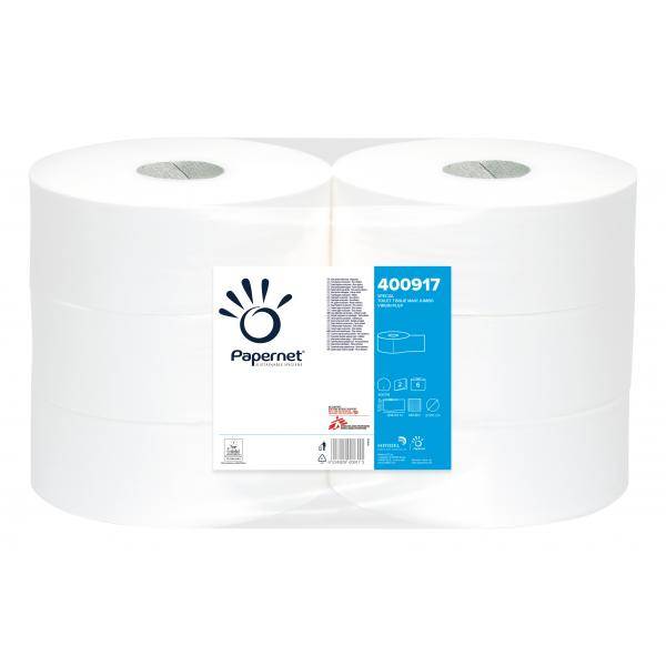 Conf. 6 rotoli carta igienica Maxi Jumbo pura cellulosa 304 m-0