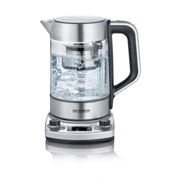 SEVERIN WK3422 Wasserkocher edelstahl-gebürstet-schwarz-0