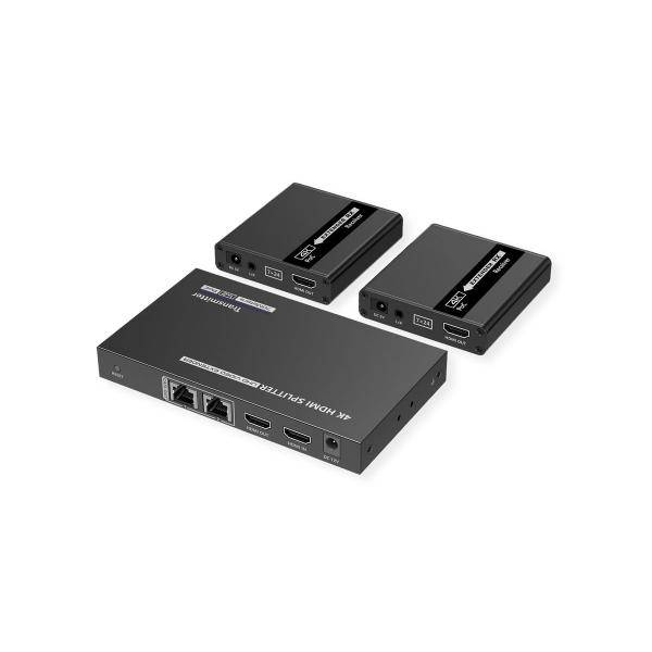 VALUE HDMI Splitter 3fach mit Verlängerung 2x uber TP bis 40m-0
