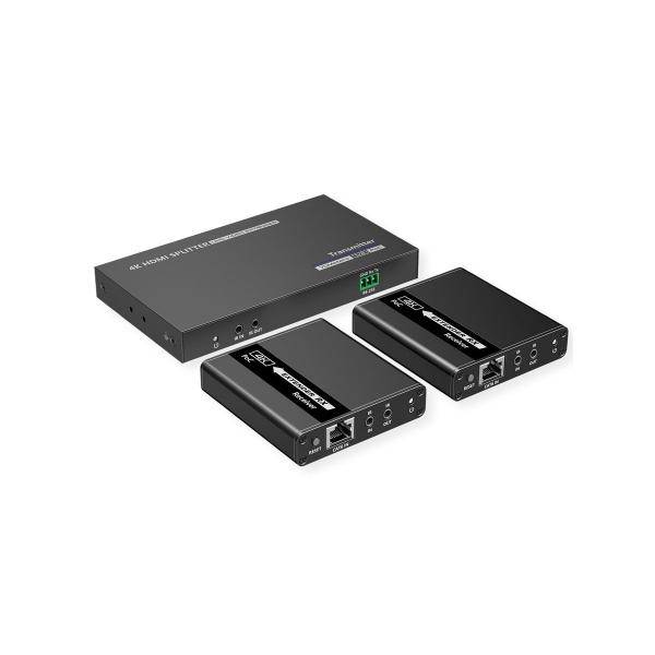 VALUE HDMI Splitter 3fach mit Verlängerung 2x uber TP bis 40m-2