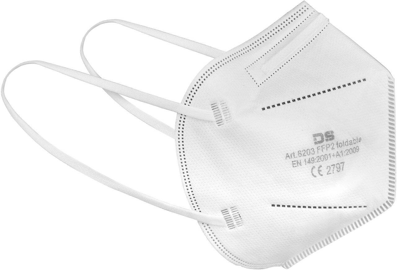 Maschera pieghevole FFP2, senza valvola, ProSafe EN 149, 20 pezzi-0