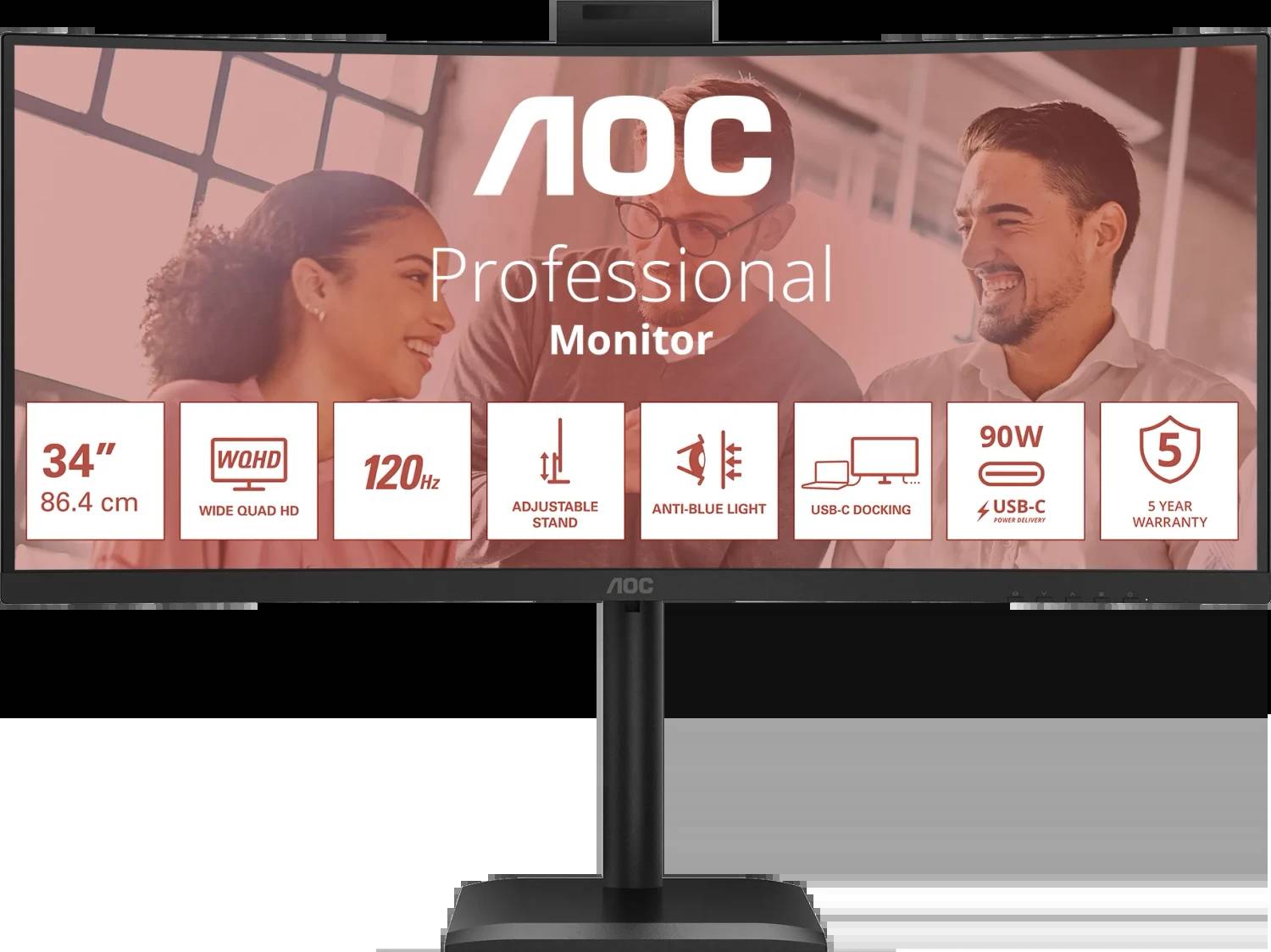 AOC CU34E4CW LED-Monitor 86.4 cm (34") gebogen - USB (CU34E4CW)-0