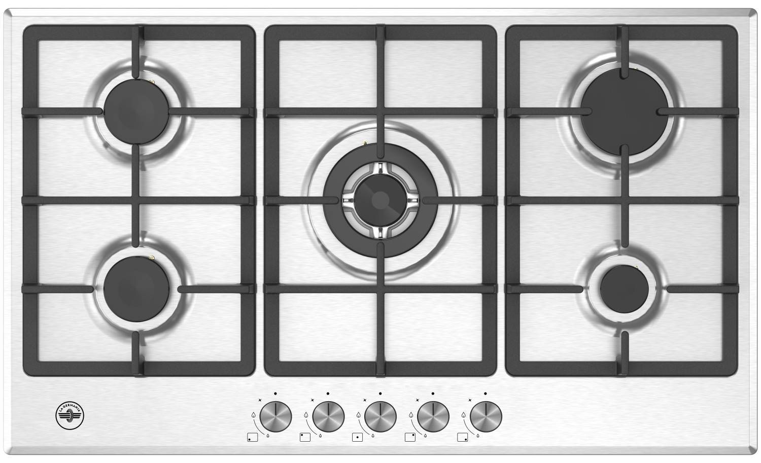 Bertazzoni La Germania P905CLAGXV piano cottura Acciaio inox Da incasso 90 cm Gas 5 Fornelli-0