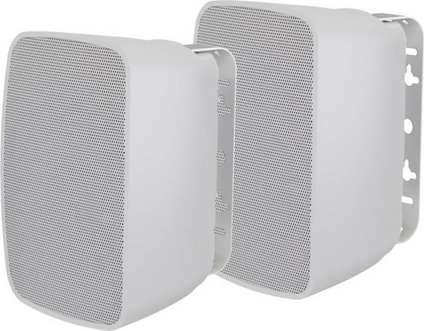 Vision Wandlautsprecher Paar  - 50 Watt Belastbarkeit - C-Halterungen enthalten - weiß(SP-1801)