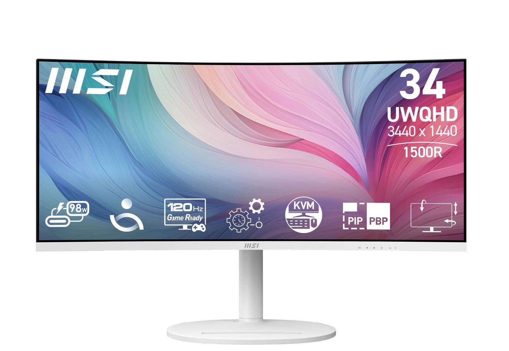 MSI Modern MD342CQPWDE 86cm (34") VA UWQHD 4ms 120Hz [Energieklasse F] (9S6-3PC59H-040)-0