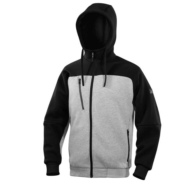Felpa Borgo - con cappuccio - taglia XL - grigio/nero - Deltaplus-0