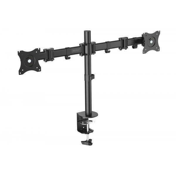 Supporto universale per doppio monitor DIGITUS con attacco a morsetto-0