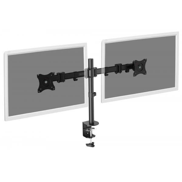 Supporto universale per doppio monitor DIGITUS con attacco a morsetto-1