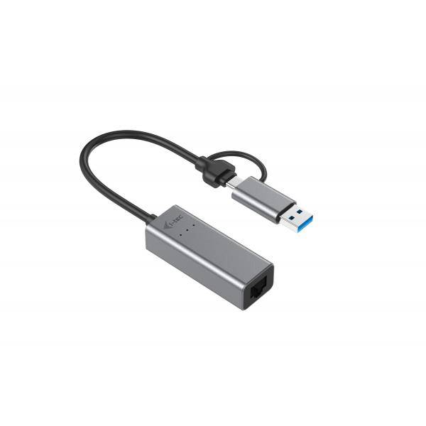 I-TEC ADATTATORE ETHERNET USB-C METAL 2.5GBPS GRIGIO