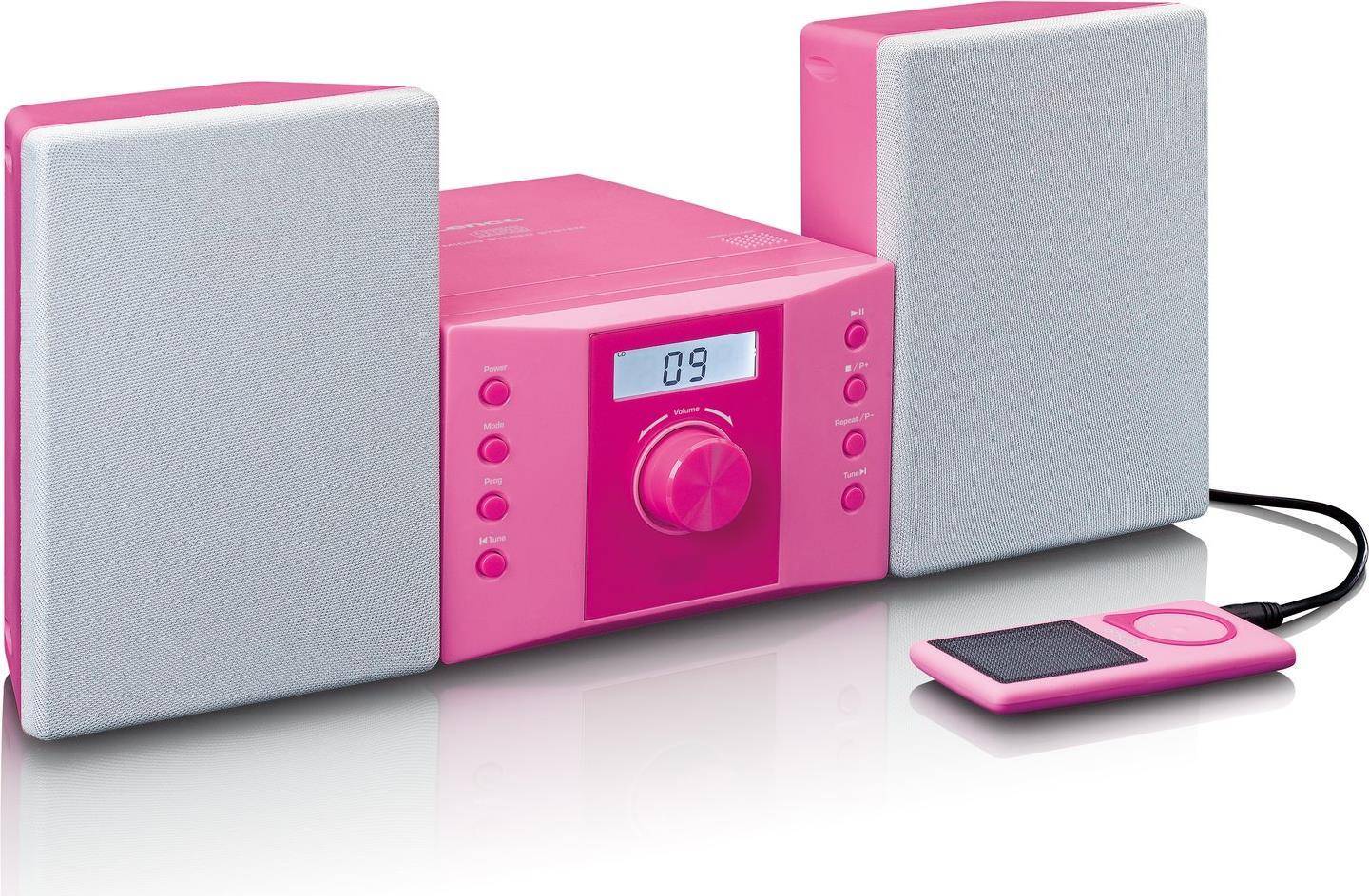 Lenco MC-013PK - Digital - FM - Spieler - CD,CD-R,CD-RW - Abspielen/Pause - Skip down - Skip up - Stopp - Vorderseite (M-0