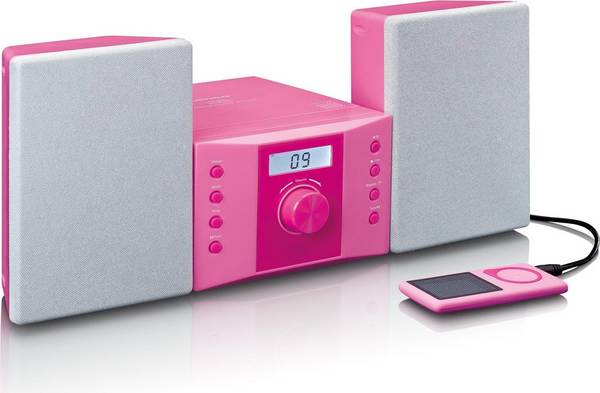 Lenco MC-013PK - Digital - FM - Spieler - CD,CD-R,CD-RW - Abspielen/Pause - Skip down - Skip up - Stopp - Vorderseite (M