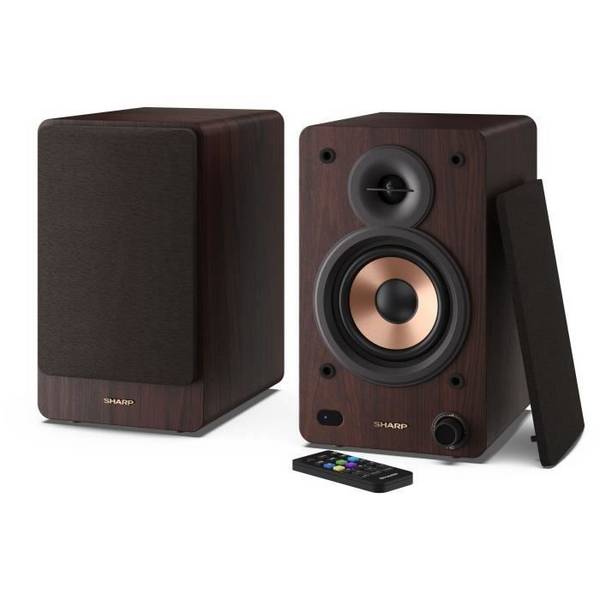 Altoparlanti Bluetooth - SHARP - CP-SS30(BR) - Libreria marrone - 2x 30 W - 2 vie - Wireless - 60 W RMS