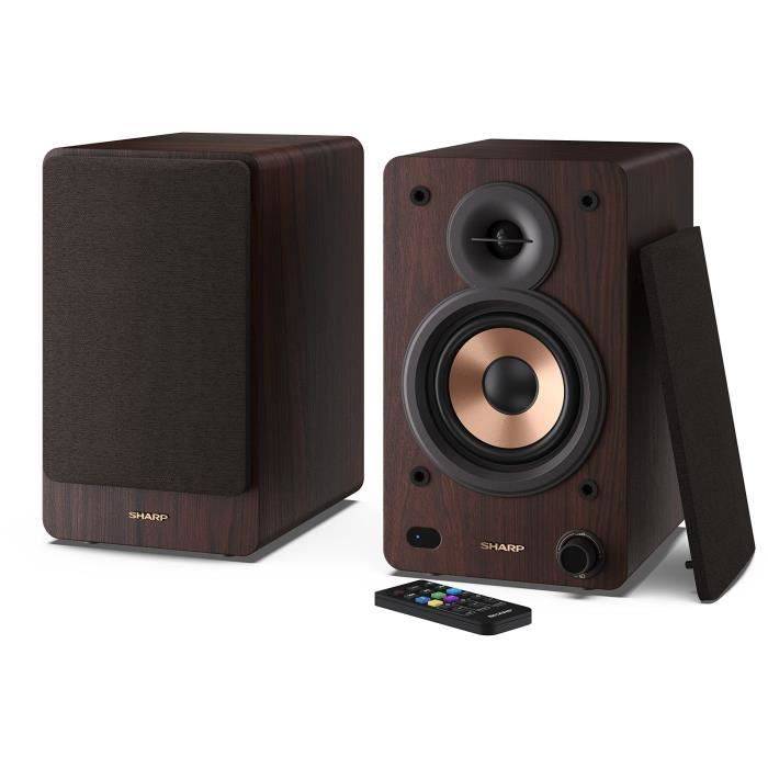 Altoparlanti Bluetooth - SHARP - CP-SS30(BR) - Libreria marrone - 2x 30 W - 2 vie - Wireless - 60 W RMS-1