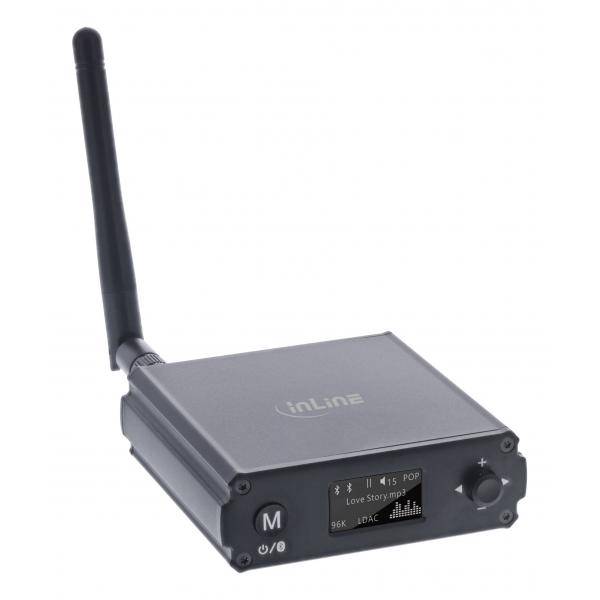 InLine Ricevitore HiFi Bluetooth 5.1 e DAC USB, con LCD-0