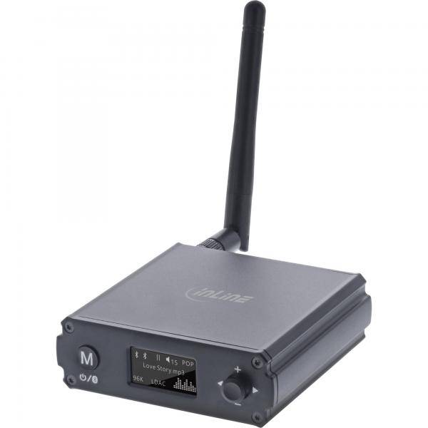 InLine Ricevitore HiFi Bluetooth 5.1 e DAC USB, con LCD-2