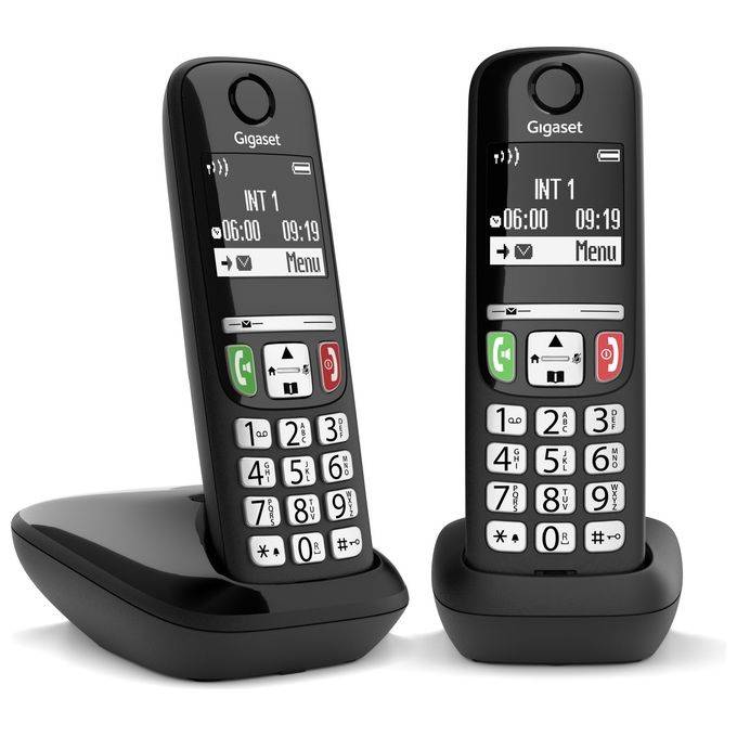 Gigaset E270 Duo Coppia Cordless DECT Display 2'' Vivavoce Rubrica Nero-0