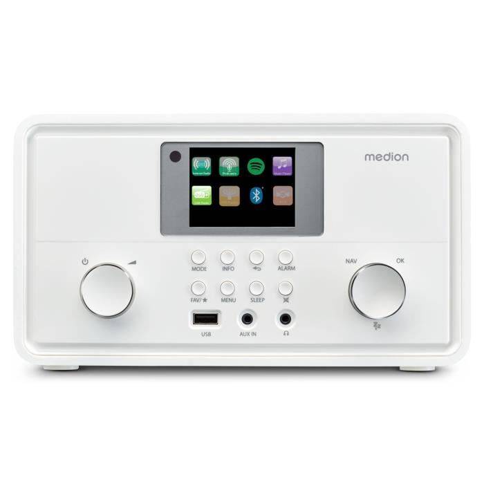 Radio Internet - MEDION - DAB - Bluetooth - 2x10W RMS - Bianco-0