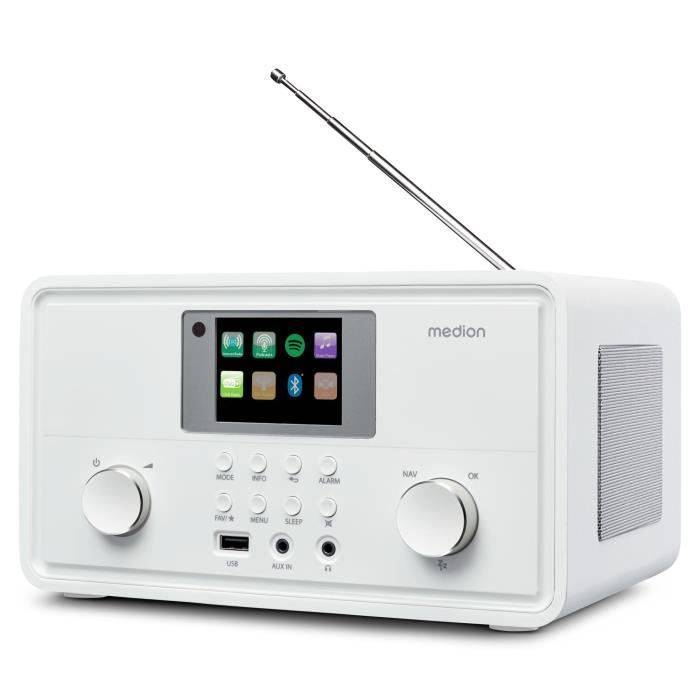 Radio Internet - MEDION - DAB - Bluetooth - 2x10W RMS - Bianco-1