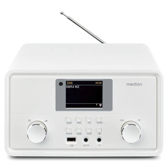 Radio Internet - MEDION - DAB - Bluetooth - 2x10W RMS - Bianco-4