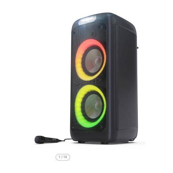 SHARP PS-949 BT Boombox USB/AUX Lichtshow schwarz-0