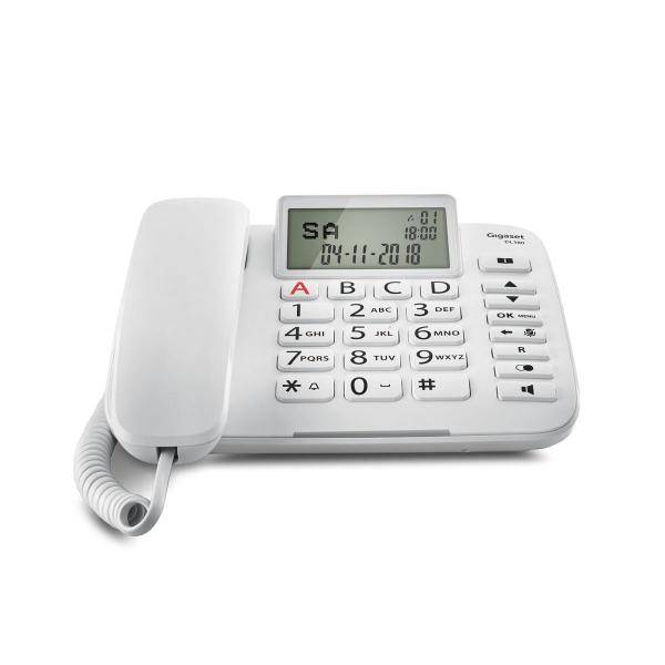 TELEFONO DA TAVOLO GIGASET DL 380 BIG BUTTON WHITE-3