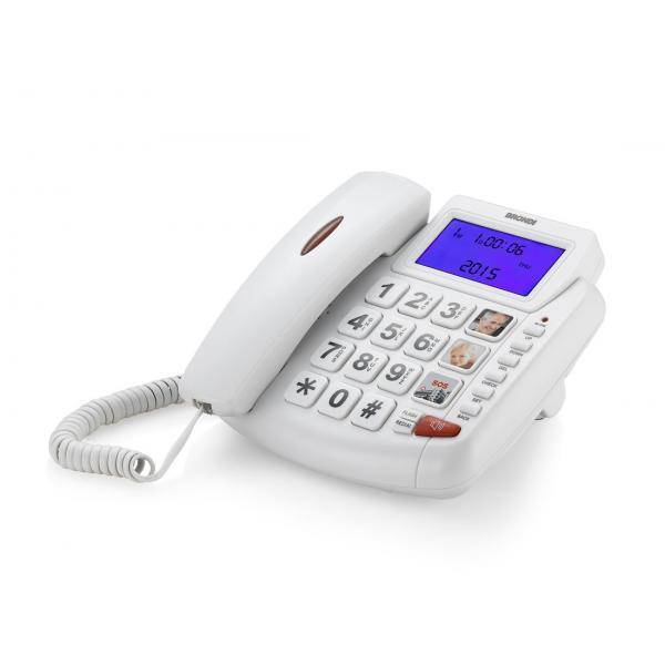Brondi Telefono Tavolo Tasti Grandi Bianco-1