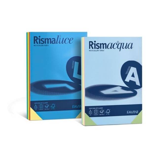 Carta fotocopie colorata Rismacqua 5 colori gr.140 A3 fg.200-0