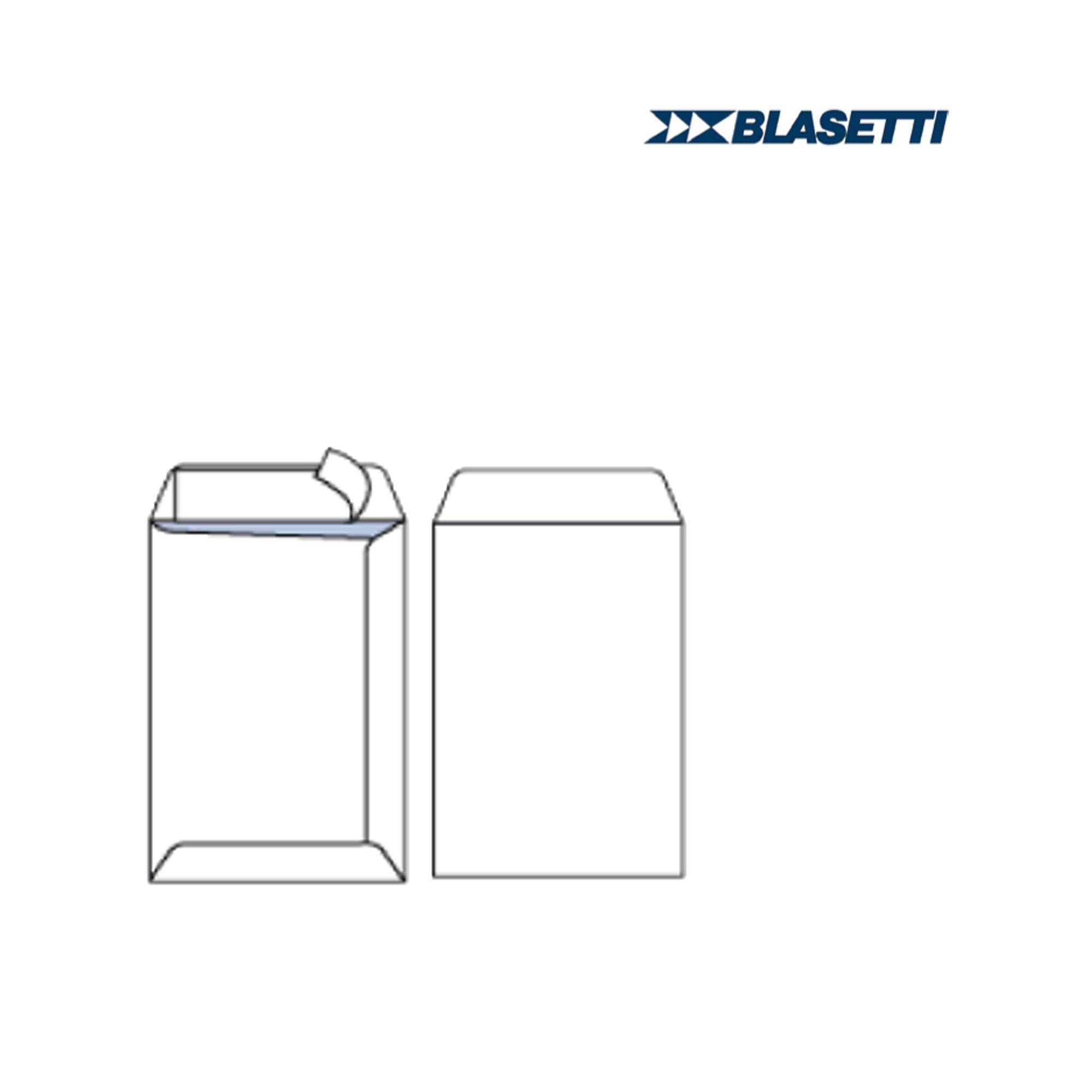 Busta a sacco bianca - serie Mailpack - strip adesivo - 250x353 mm - 80 gr - Blasetti - conf. 25 pezzi-0