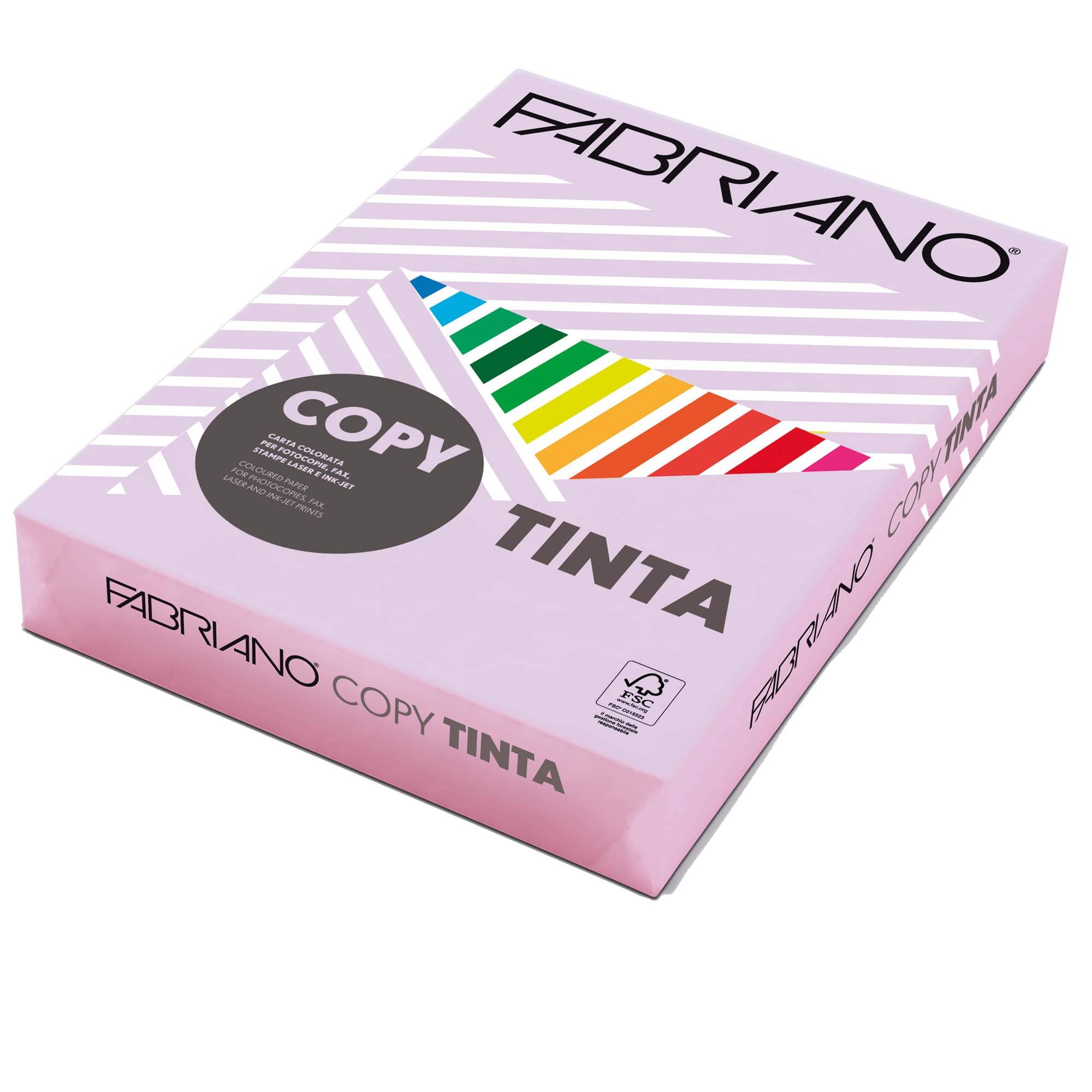 Carta Copy Tinta - A4 - 80 gr - colore tenue lavanda - Fabriano - conf. 500 fogli-0