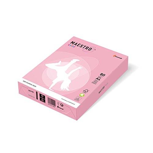 Carta Maestro Color - A4 - 80 gr - rosa tenue OPI74 - Mondi - conf. 500 fogli-0