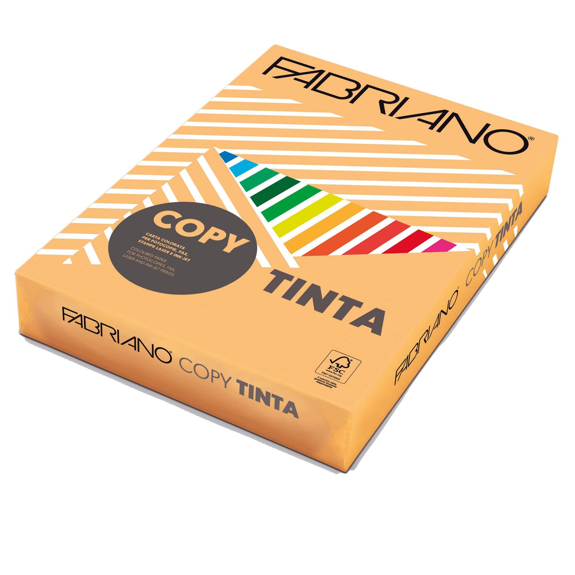 Carta Copy Tinta - A3 - 80 gr - colore tenue albicocca - Fabriano - conf. 250 fogli-0