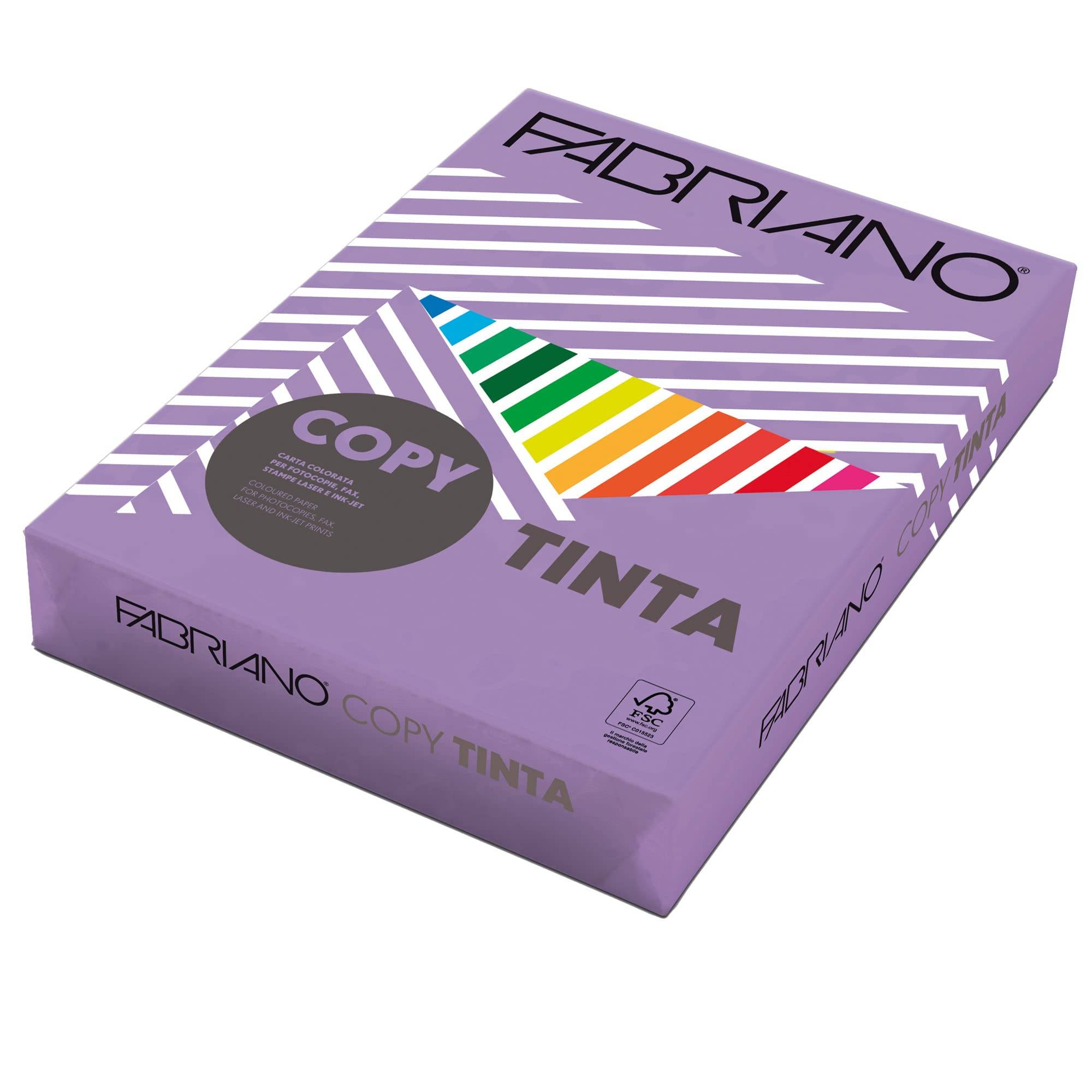 Carta Copy Tinta - A4 - 80 gr - colori forti violetto - Fabriano - conf. 500 fogli-0