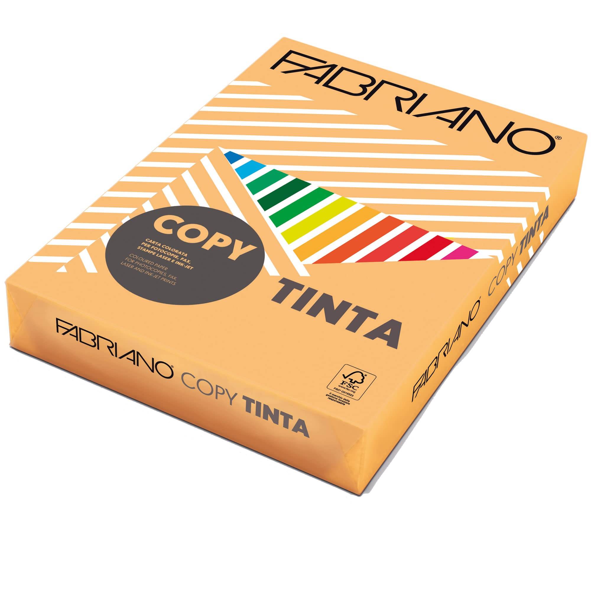 Carta Copy Tinta - A4 - 80 gr - colore tenue albicocca - Fabriano - conf. 500 fogli-0