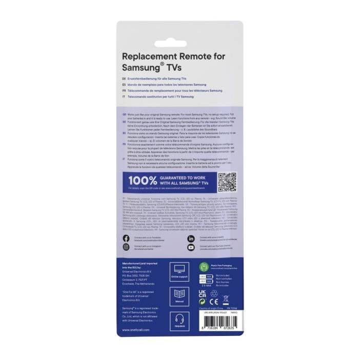 ONE FOR ALL URC4910 - Telecomando sostitutivo per TV Samsung-3