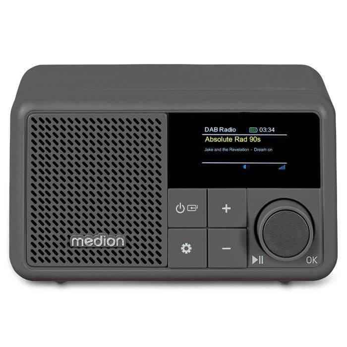 Mini Radio - MEDION - DAB/FM - Mono 2W RMS - Grigio-0