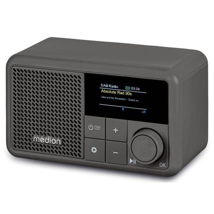 Mini Radio - MEDION - DAB/FM - Mono 2W RMS - Grigio-1