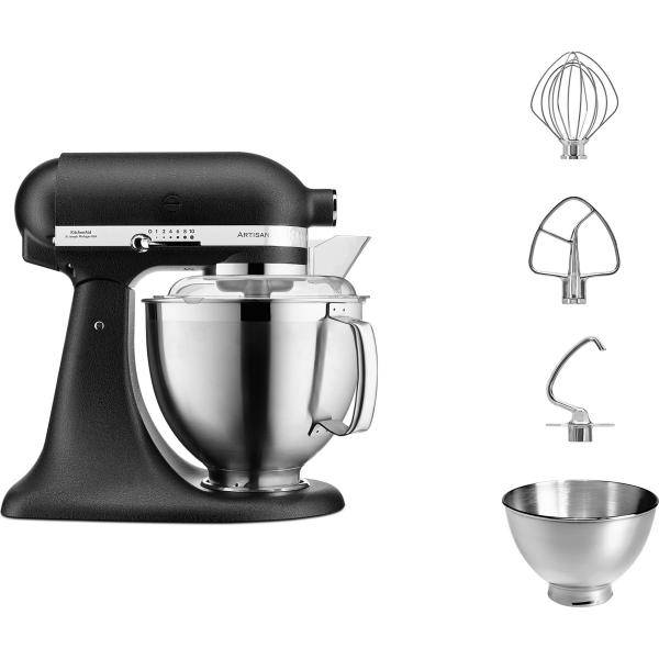 KITCHENAID 5KSM185PSEBK 4,8l Küchenmaschine, Trüffel schwarz-1