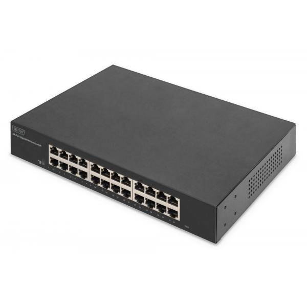 DIGITUS Switch 24-Port Gigabit, 19" unmanaged schwarz-0
