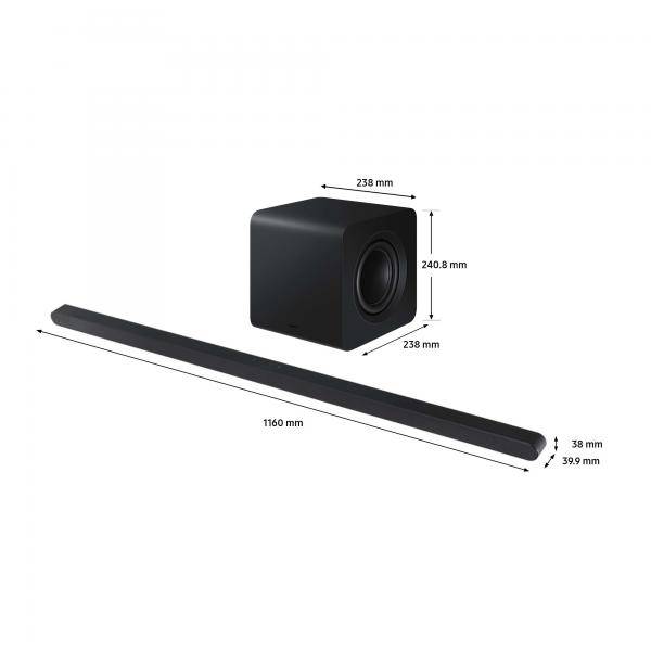 SOUNDBAR SAMSUNG SLIM ATMOS BT HW-S800D/ZF 3.1.2 WIFI HDMI-2