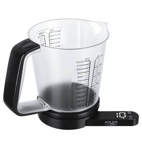 Bilancia da cucina digitale Adler AD 3178 - Misurino staccabile da 1200 ml e funzione tara