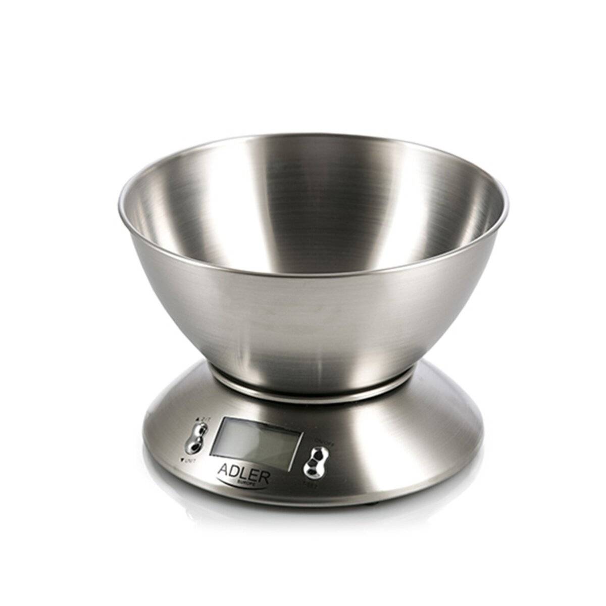 Bilancia da cucina digitale Adler AD 3134 in acciaio inossidabile con ciotola e display LCD-0