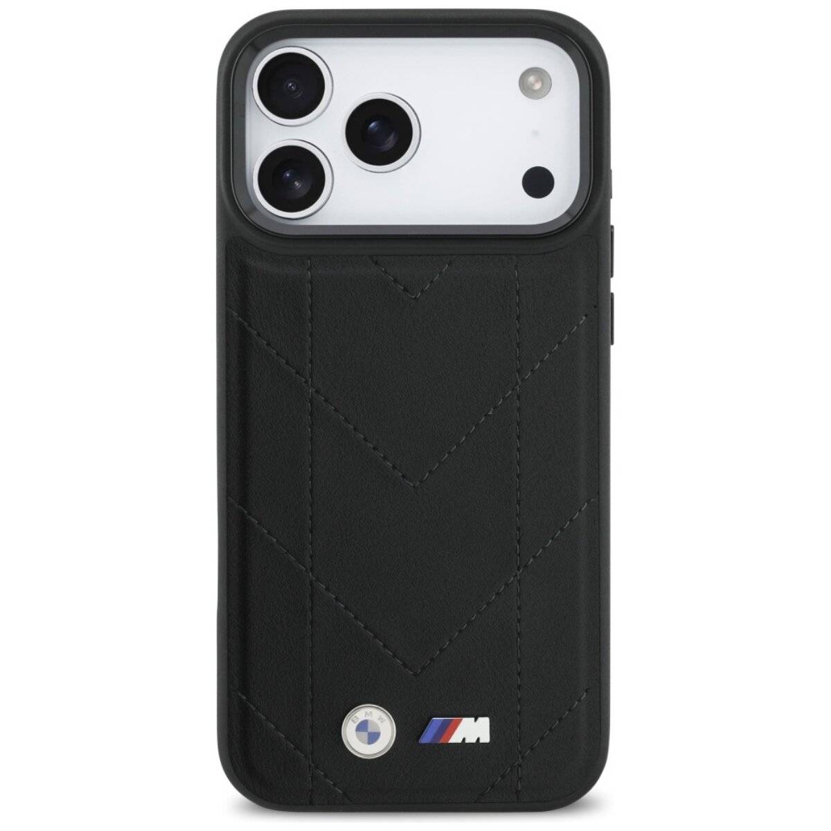 Custodia protettiva BMW M Quilted Design compatibile con iPhone 17 Pro Max – Aspetto in vera pelle-2