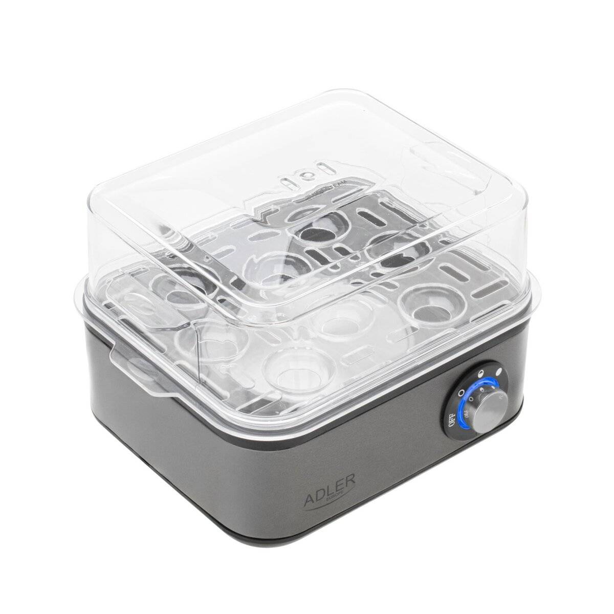 Cuociuova Adler AD 4486 GM per 1-8 uova, con spegnimento automatico, grigio scuro-4