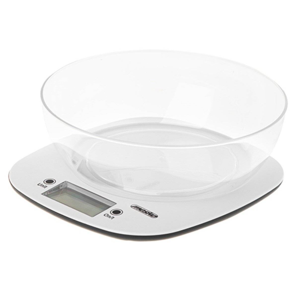 Bilancia da cucina digitale Mesko MS 3179 W con ciotola 1,4 L – 5 kg, display LCD - Bianco-2