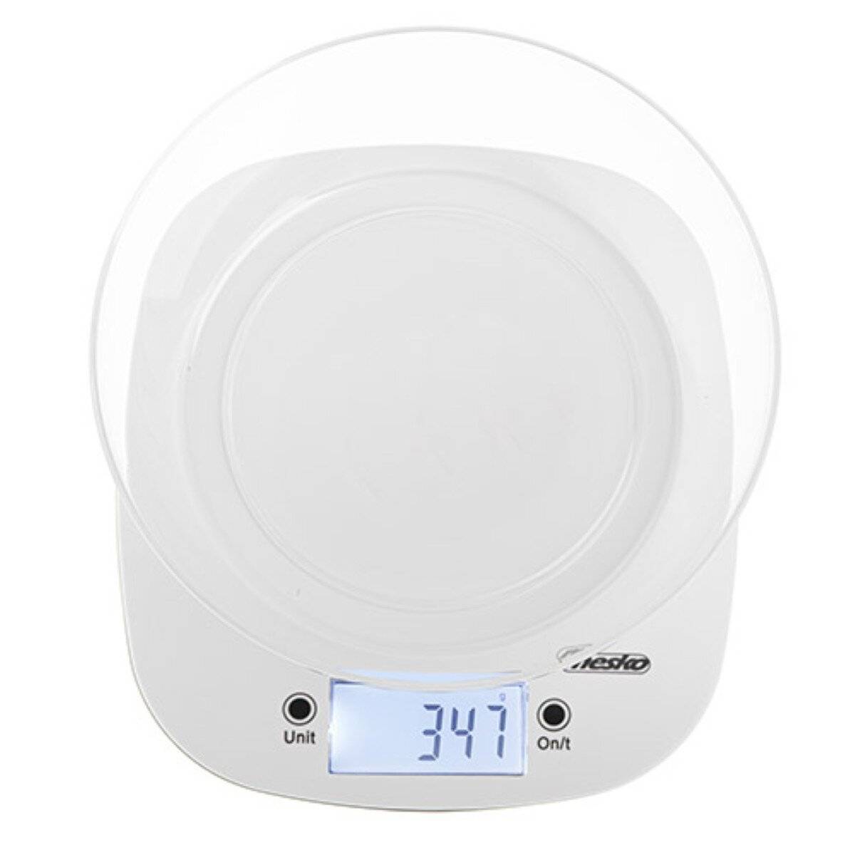 Bilancia da cucina digitale Mesko MS 3179 W con ciotola 1,4 L – 5 kg, display LCD - Bianco-3