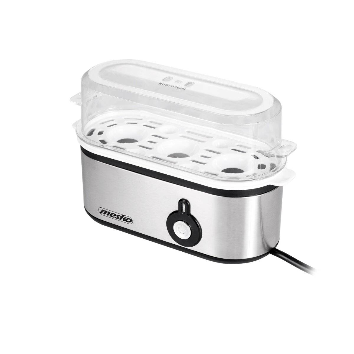 Cuociuova Mesko MS 4485 per 3 uova incl. misurino con ago - Argento-0