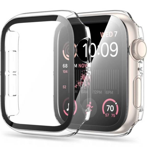 Custodia Tech-Protect Defense360 con vetro temperato, compatibile con Apple Watch 4 (40 mm), trasparente