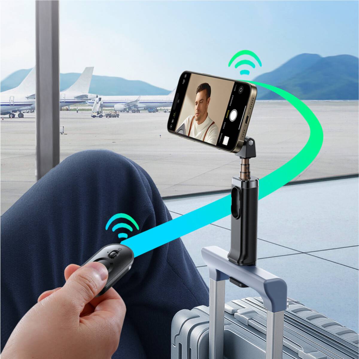 Joyroom JR-ZS509 Bastone per selfie compatibile con MagSafe e Bluetooth – Nero-1